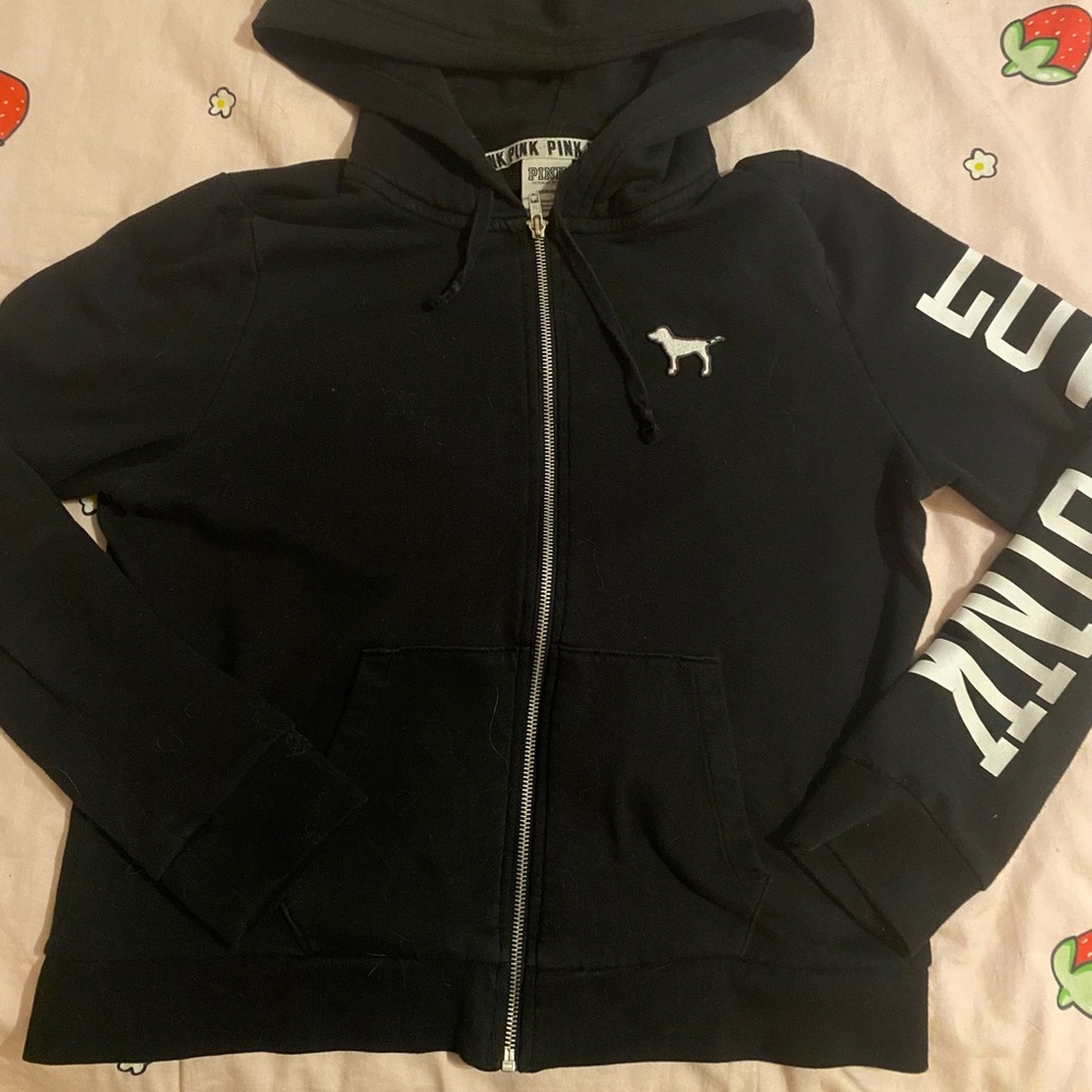 Pink zip up hoodie